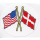 Decal - US & Denmark  Flags